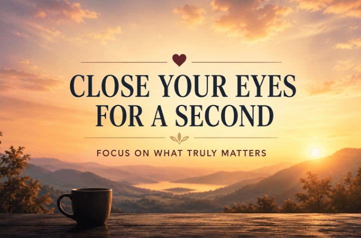 Close Your Eyes for a Second - The Truth About What Really Matters in Life