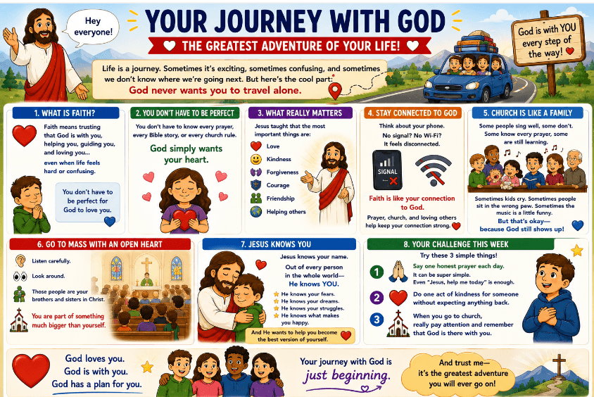 OCIA Kids Version Session 1: Welcome & Journeys – What is OCIA? Why Does Faith Matter?