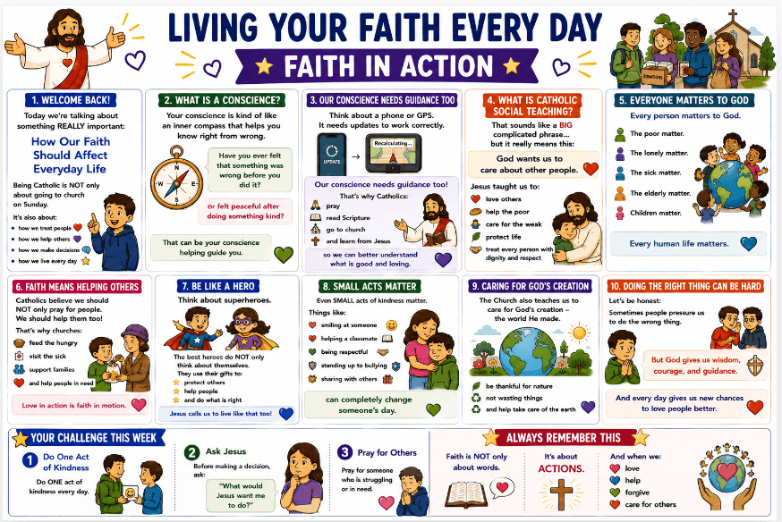 OCIA Kids Version Session 15: Catholic Morality II – Catholic Social Teaching and Conscience