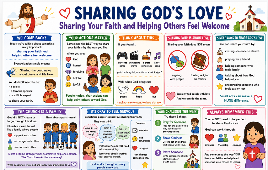 OCIA Kids Version Session 29: Evangelization & Community – Inviting Others, Sharing Faith