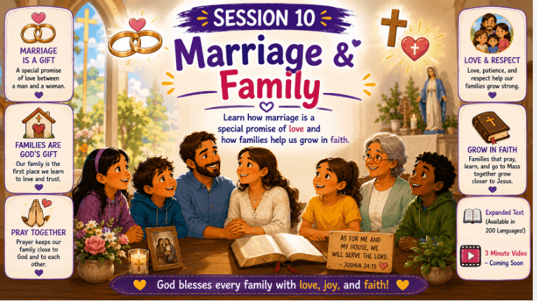 OCIA Kids Version Session 10: Marriage – Sacramental Love and Covenant