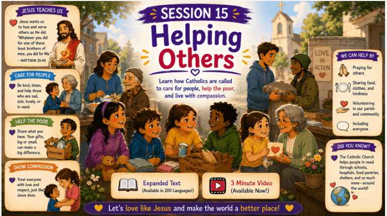 OCIA Kids Version Session 15: Catholic Morality II – Catholic Social Teaching and Conscience